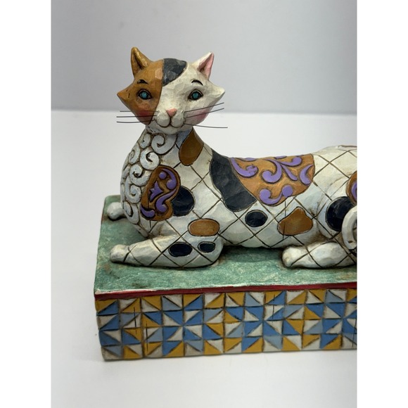 Jim Shore Heartwood Creek Collection Calico Kitty Cat "Calliope" Figurine - Picture 1 of 16